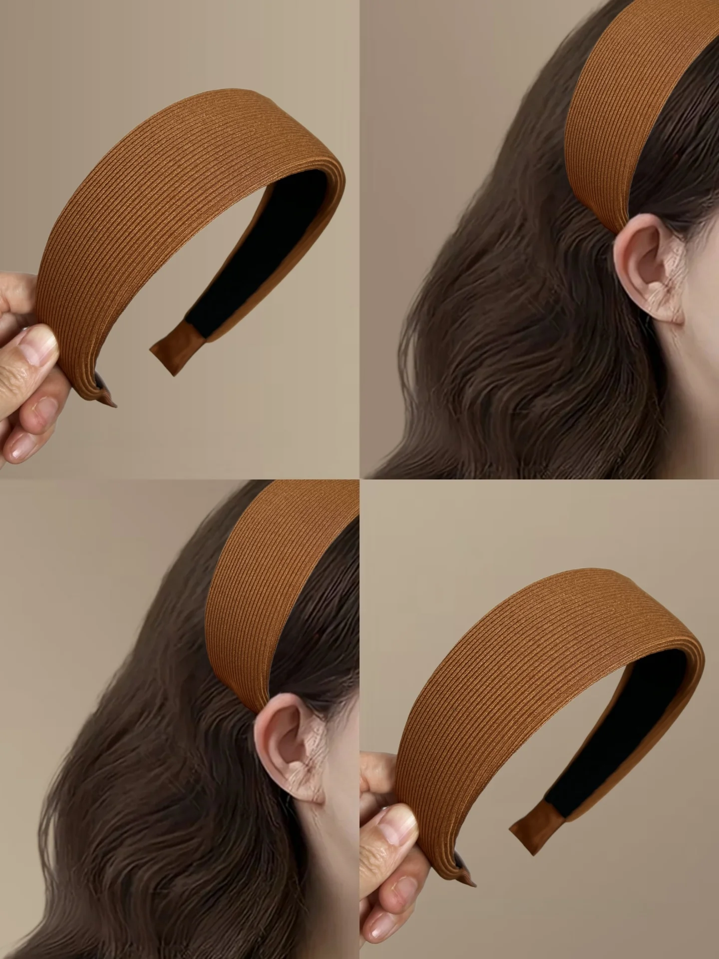 faixa-de-cabelo-colorida-de-trico-com-borda-larga-estilo-coreano-moka-cocoa-acessorio-de-cabelo-simples-e-elegante-para-viag