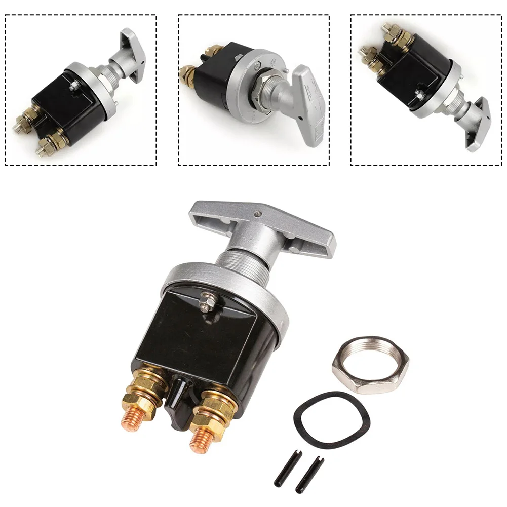 2 Pin Battery Kill Mass Switch Battery Disconnect Switch Battery Power Off Knob Protection Switch 1500A Heavy Duty Battery Kill
