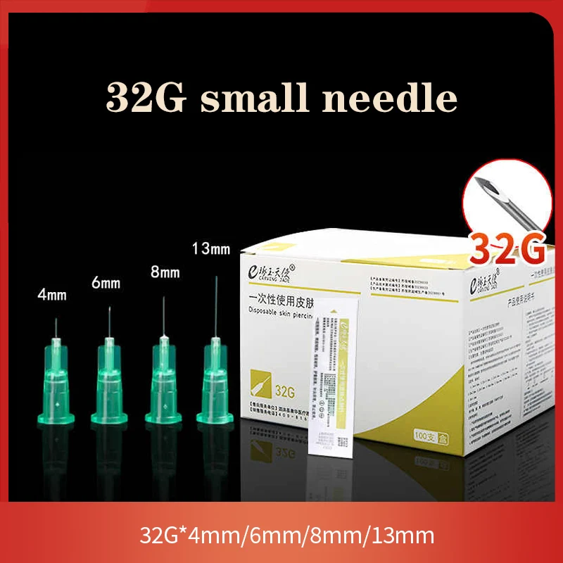 32G 4/13/6/8mm 100 needles/box disposable hand drawn small needle beauty micro finishing ultra-fine mosquito needle