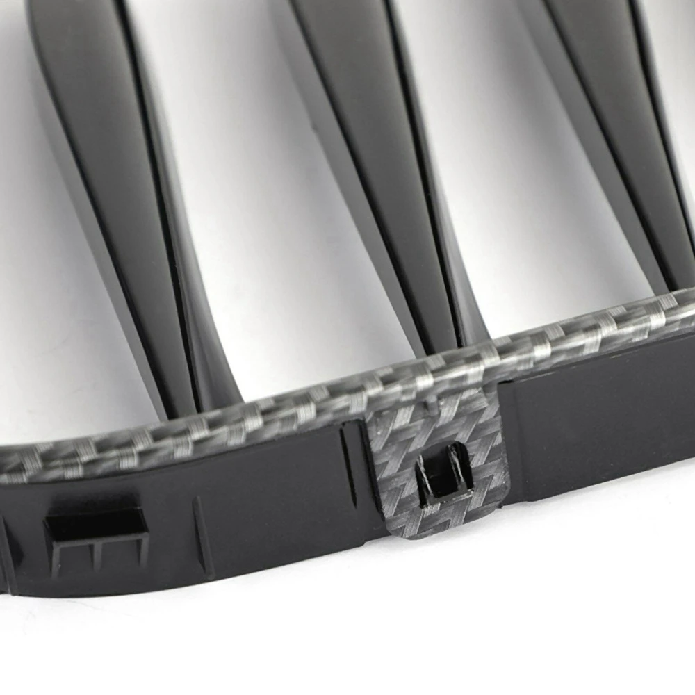 Front Fence Grill Grille ABS Carbon Fiber For BMW Z4 E85 E86 2003-2009 51117117757 51117117758-A61E view 3