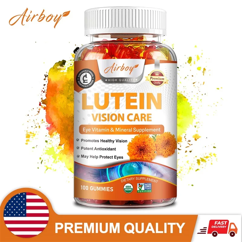 

Eye Care Lutein Gummies - Lutein and Zeaxanthin Supplements Protect Eye Health, Relieve Eye Fatigue, and Improve Vision