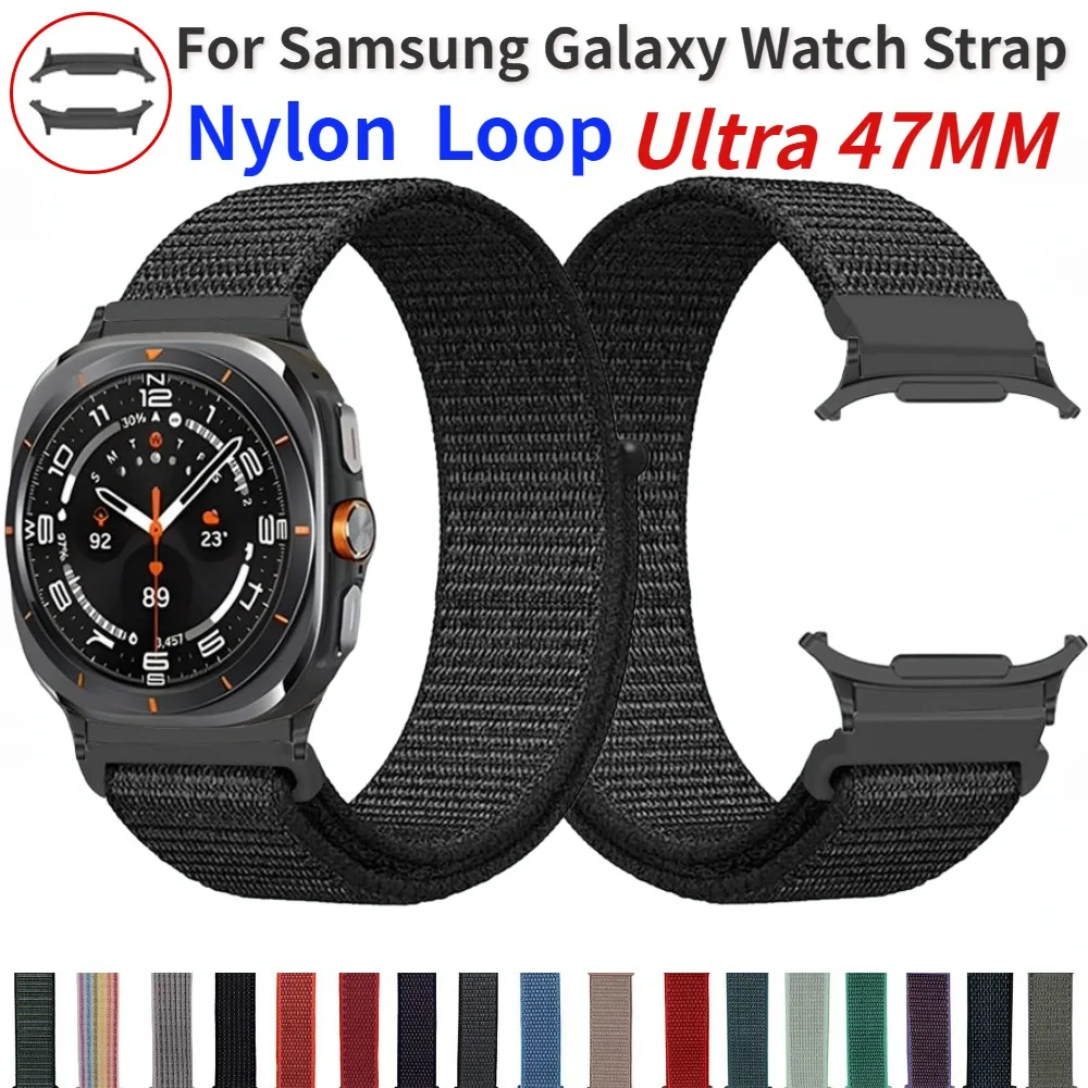 

Nylon Loop Band for Samsung Galaxy Watch Ultra 47MM Sport Watchband Breathable Bracelet Belt for Galaxy Watch 7Ultra Wrist Strap