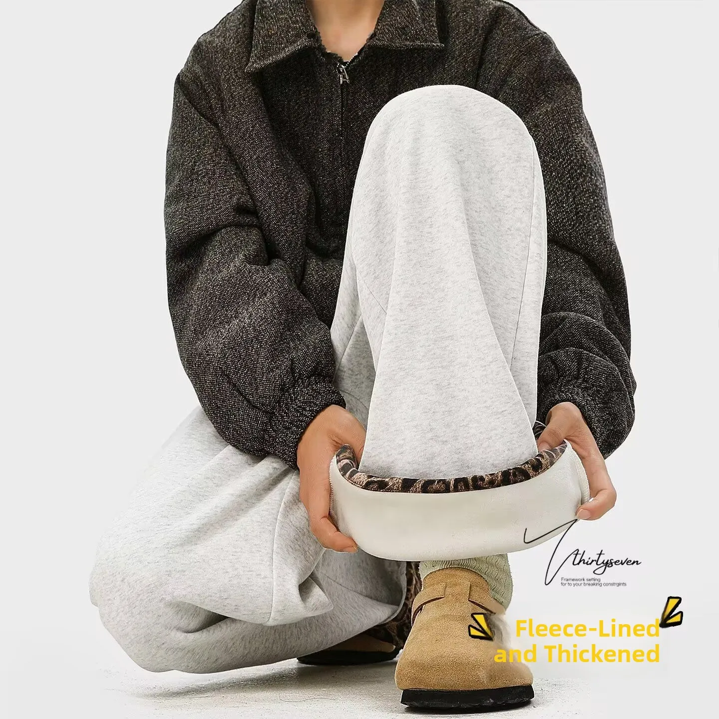 

High Waist Extra Long Wide Leg Pants Women Taller Size Deep ey Spring New Sle Loose Fit Casual Trousers Faion Urban Sle