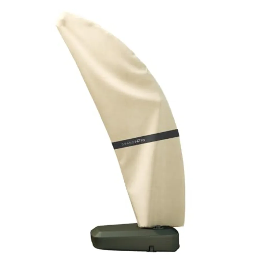 

Роскошный зонт для патио 10×13 футов с изогнутой консольной стойкой и прямой опорой, водонепроницаемый консольный зонт с застежкой-молнией