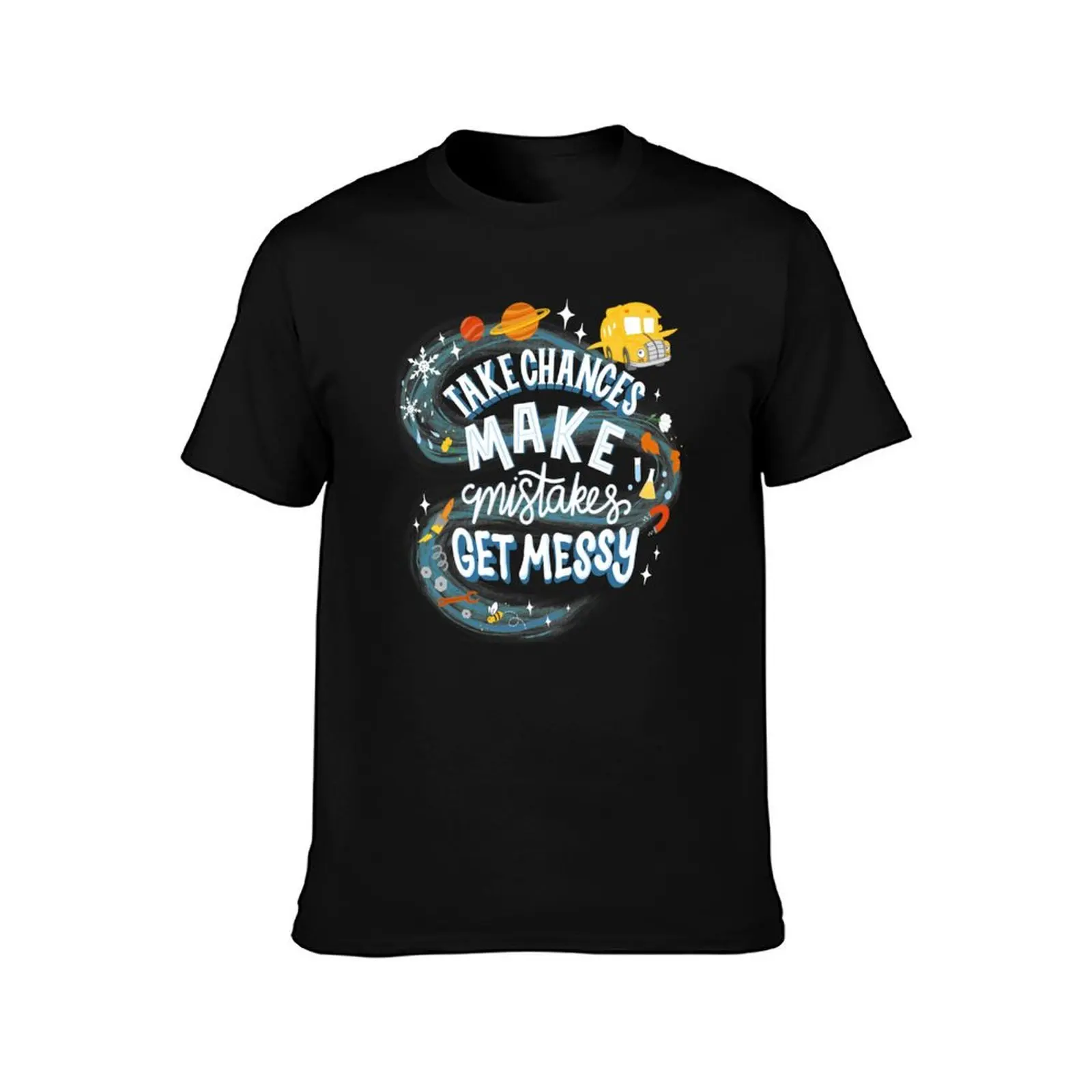 Magic Schoolbus Frizzle Quote T-Shirt Summer Casual Cotton Tee Oversized Streetwear Tops Vintage Graphic Print 100% Cotton