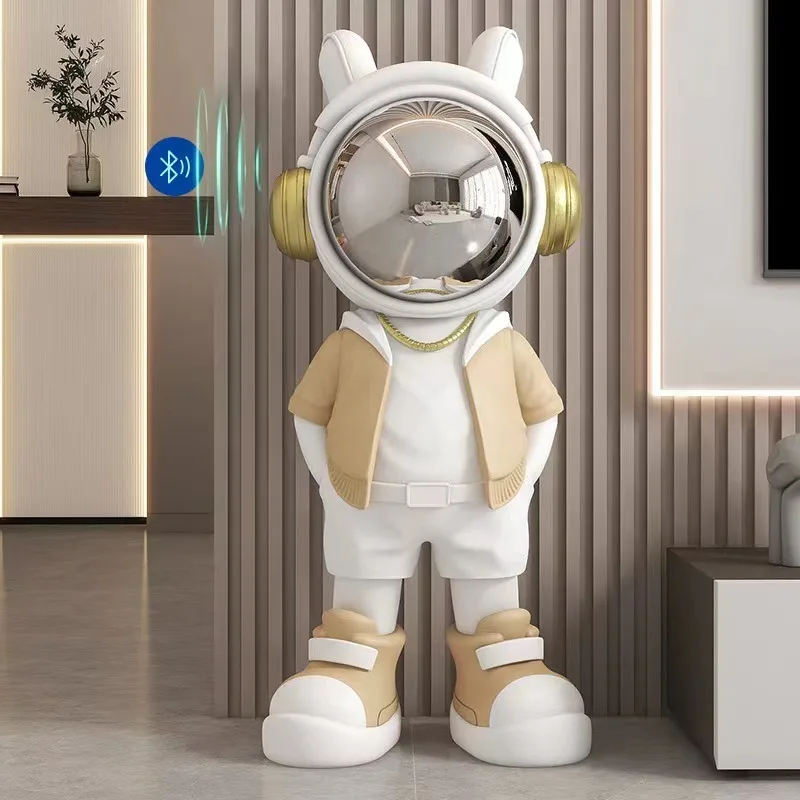 Astronaut Figurines Equipped with Bluetooth Speaker Piggy Bank Ornament Modern Creativity Luxury Original Funny Ornaments
