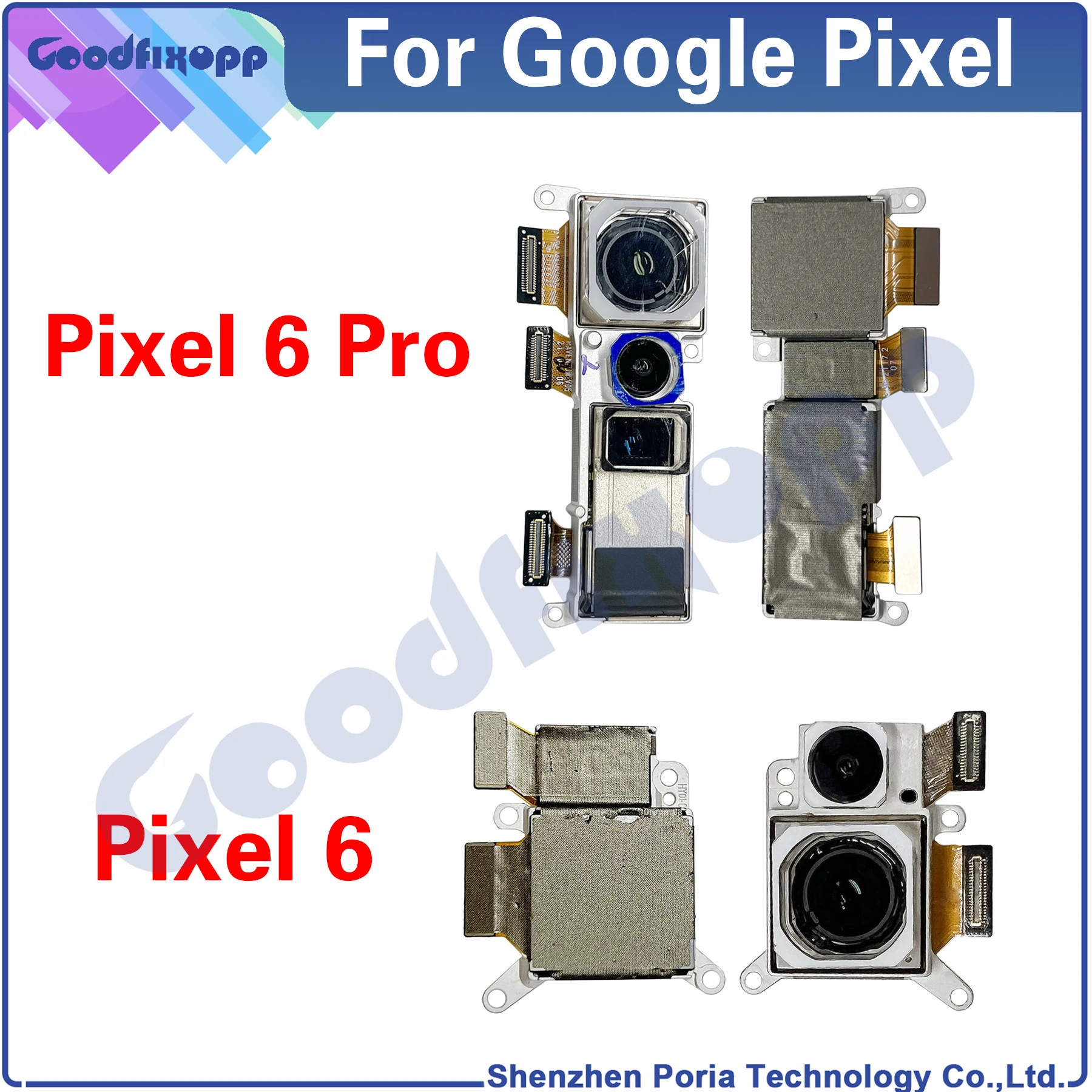 

Задняя камера для Google Pixel 6 / 6 Pro, модули задней камеры для GLUOG G8VOU GB7N6 G9S9B16, замена большой камеры