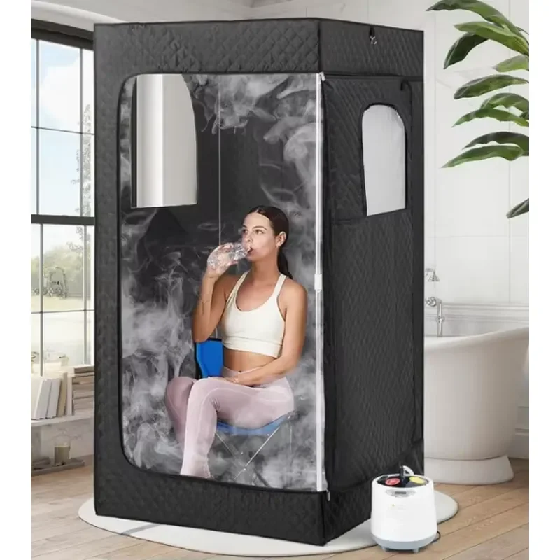 Foldable Adult Sauna Steam Box with Remote Control Intelligent Temperature Waterproof Home Spa for Fatigue Relief and Detox