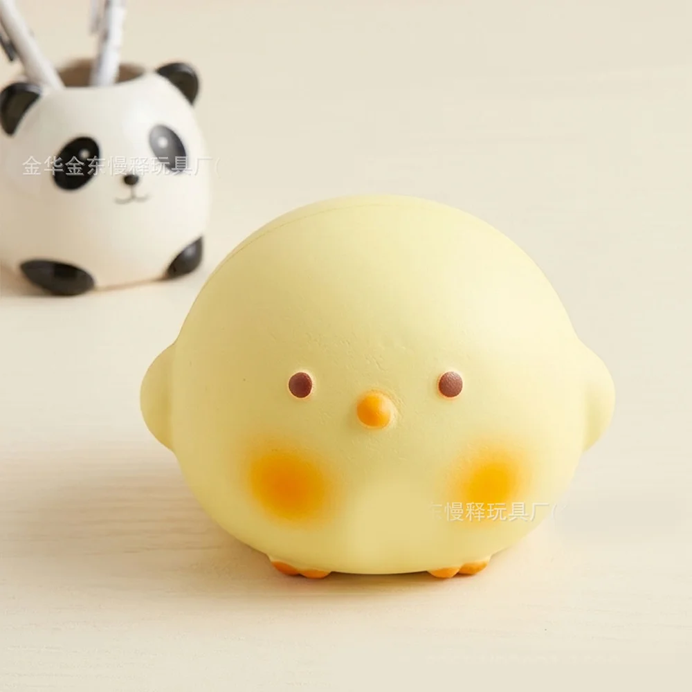 1pc Cute Little Yellow Chicken Soft Pinch To Relieve Daily Stress Tension Decompression Slow Rebound Fidgety Office Ornament Toy
