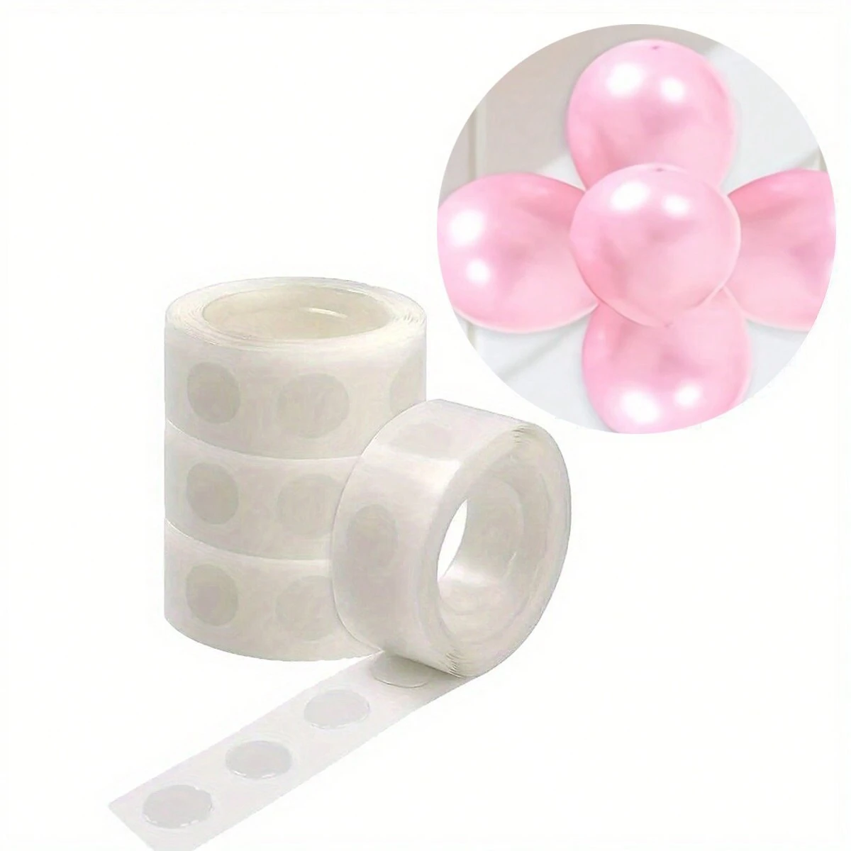 ملصقات غراء متحركة للبالونات ، غراء شفاف ، متعددة الأغراض ، 2 لفة ، من من من من من من كل لفة #2