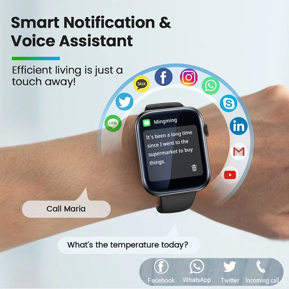 2025 New Bluetooth Call Smart Watch Men For Xiaomi Sports Health Band Heart Rate Health Monitoring Waterproof Women Smartwatch