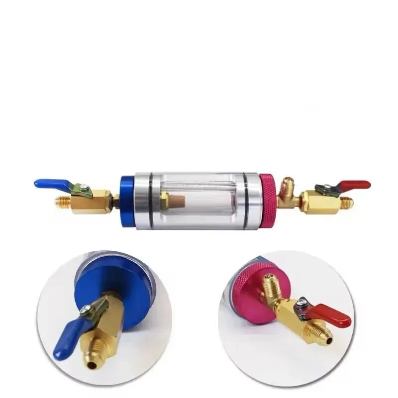 Auto Air Conditioner Refrigerant Charger Vacuum Type Water Tank Replacement Parts Auto Repair Tools R134 Assembly Parts