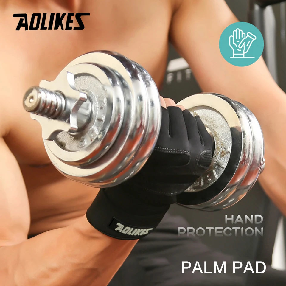 AOLIKES Half Finger Gym Gloves Heavyweight Sports Exercise Weight Lifting Gloves Body Building Training Sport Fitness Gloves