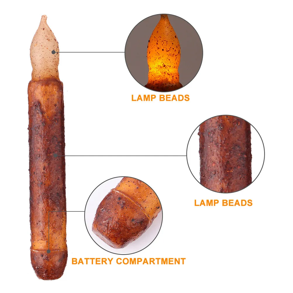 2Pcs LED Lamp Vintage Halloween Theme Battery-Free Decorative Light Lightweight Perfect Home Party Festival Decor