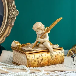 European Style Retro Jewelry Storage Box Creative Desktop Decoration Exquisite Living Room Ornaments Elegant Jewelry Holder