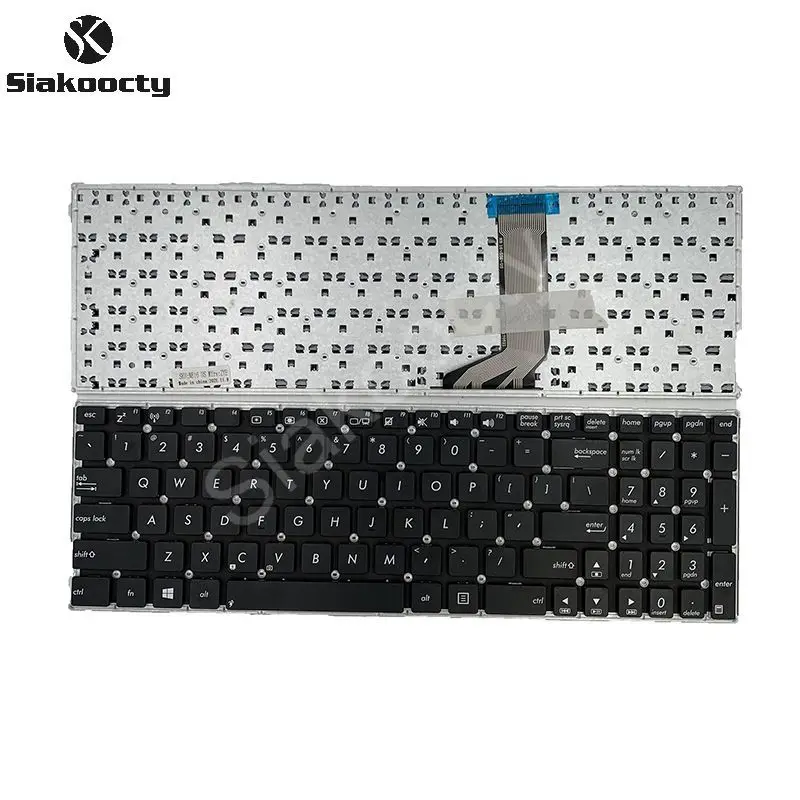 Siakoocty us Black keyboard for Asus X556 X556UA X556UB X556UF X556UJ X556UQ X556UR X556UV 9Z.N8SSQ.001 OKNBO-6122US0Q