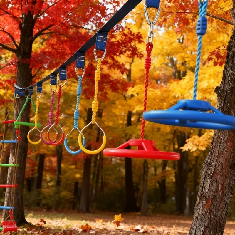 Actief sportschool voor kinderen Speelgoed Ringen Schommelset Vliegende sportschool Optrekfunctie Buiten Binnen Speeltuin Schommel voor kinderfitness- en sportplezier