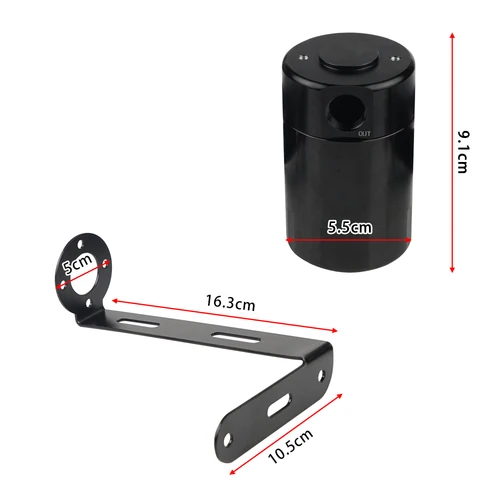 Imagen 2 del producto Kit de aluminio separador de aceite y aire para Ford F-150 2011-2023 Raptor 2011-2023 Expedition 2018-2021, 3OZ, negro