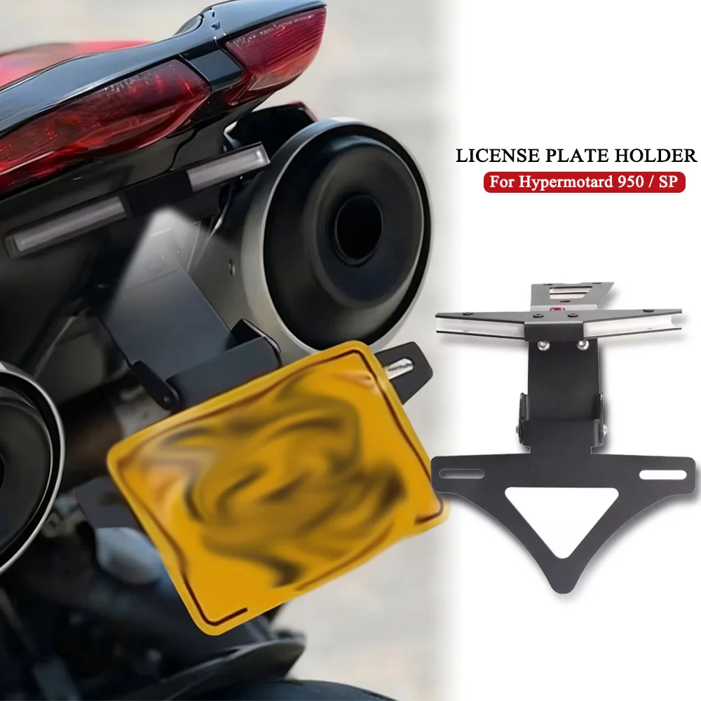 

For Ducati Hypermotard 950 SP 2018-2023 Motorcycle Rear Short Tail Tidy License Plate Holder LED Light Tailstock Frame Bracket