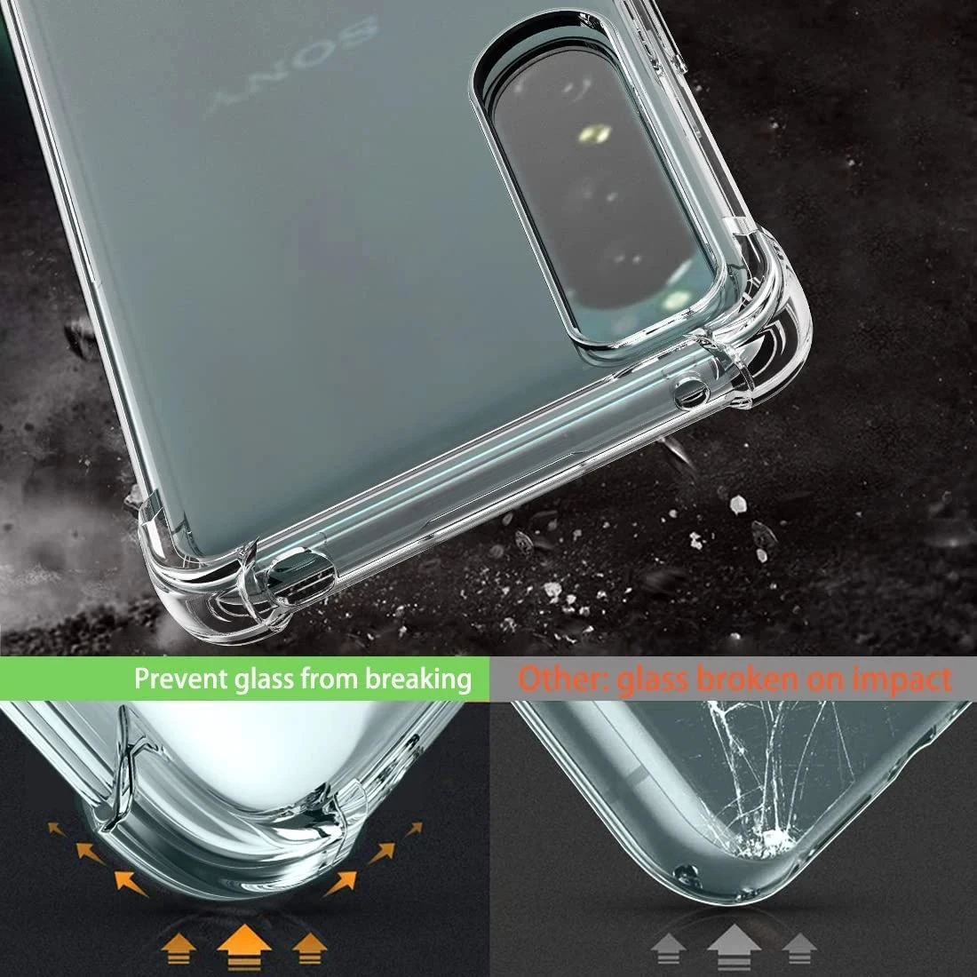 For Sony Xperia 1VII 1VI 10VI 5V 10V 10VII 5V 10III 5III 10III 1IV 5IV 10IV 1 5 10 1II 5II 10II Shockproof Soft TPU Clear Case