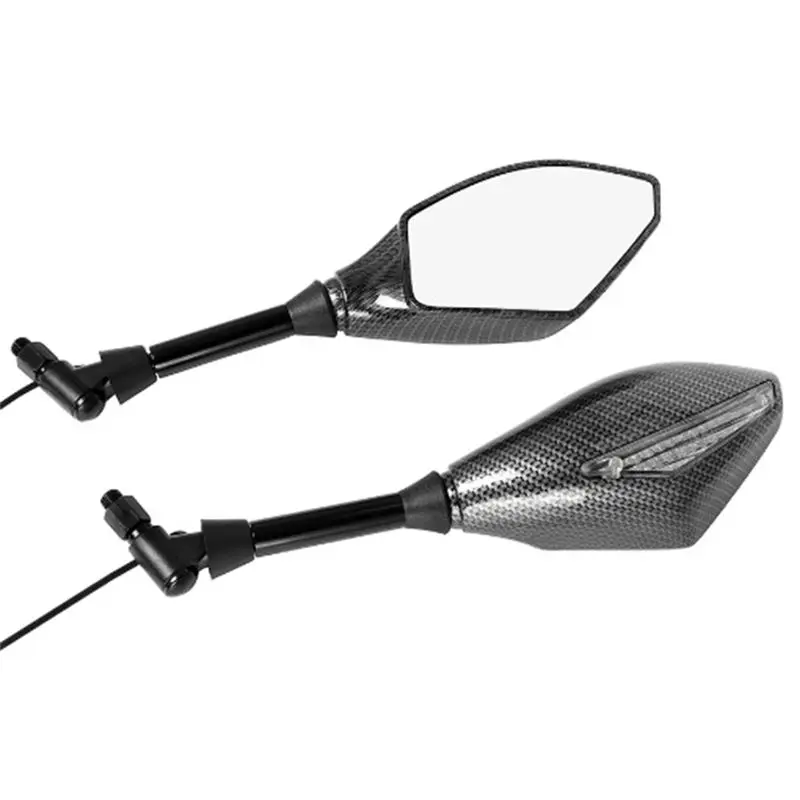 

AB59-Мотоциклетное модифицированное универсальное зеркало заднего вида 10 мм со светодиодным указателем поворота, зеркало заднего вида со светом, боковое зеркало