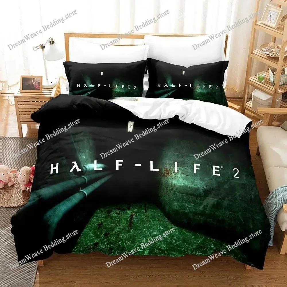 

New Game Half Life Bedding Set Single Twin Full Queen King Size Bed Set Adult Kid Bedroom Duvet Cover Sets Anime Bed Sheet Set96