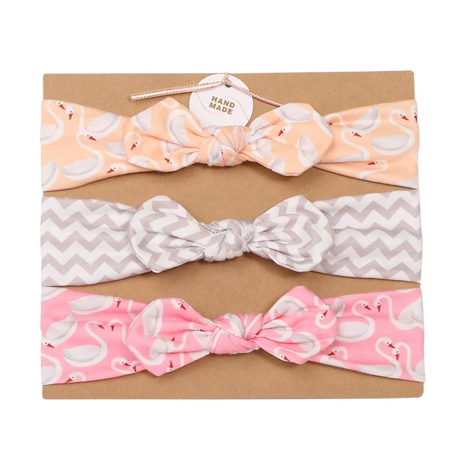 0-2 Years Newborn Baby Headwear 3pcs Spring Autumn Toddler Baby Elastic Bow Hair Ornament Cute Headband for Baby