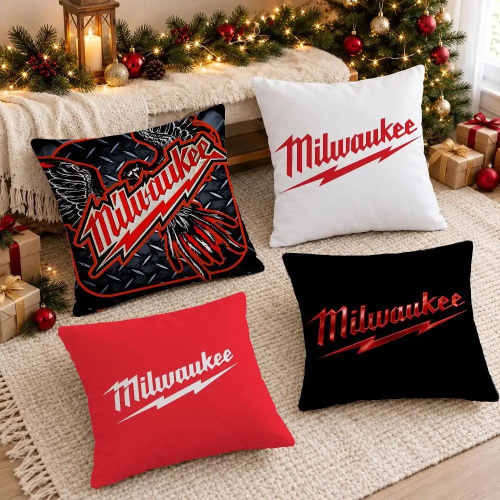 Bold Rugged Brand M-Milwaukee Cushion Cover Sofa Living Room Home Decor Invisible Zipper Anti-dustmite Shell