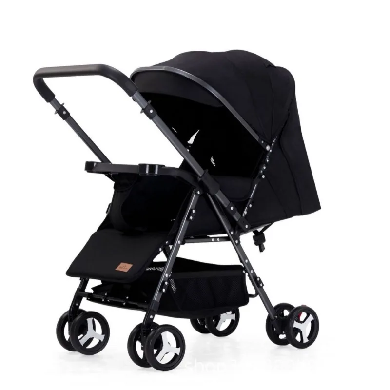 Baby strollers, bicycles, combinable, sitting, reclining, portable folding, two-child, double detachable baby stroller