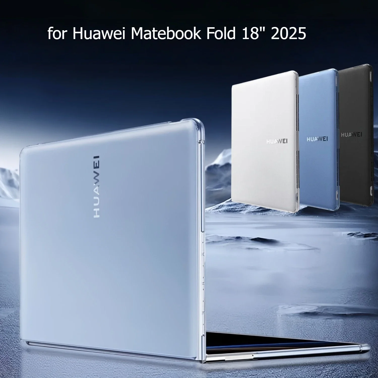 Frosted Laptop Cover for Huawei Matebook Fold Case 2025 Release Ultra-thin ABS Plastic Full Transparent Body Protective Shell