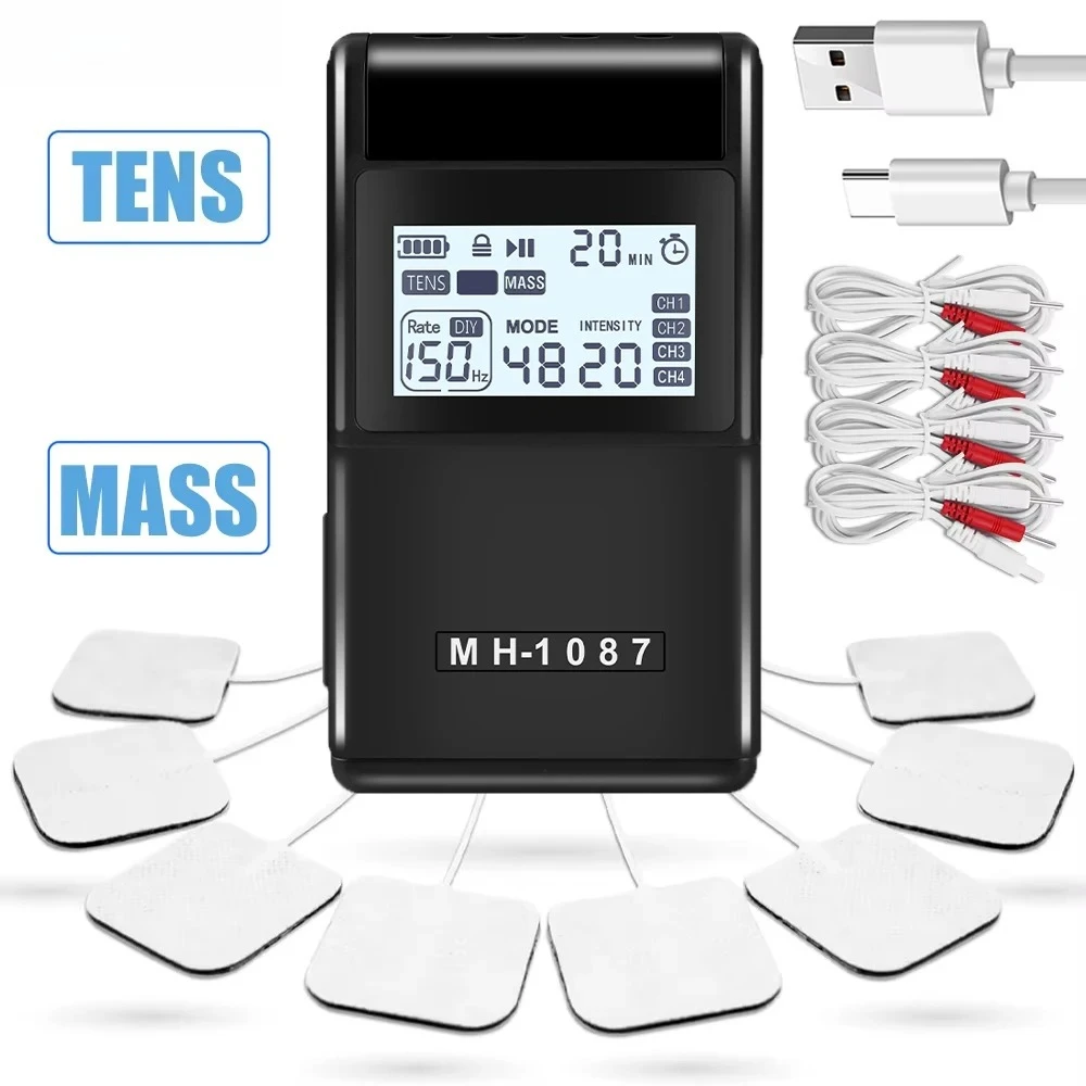 TENS EMS Unit Pulse Electric Muscle Stimulator Multi Mode Rehabilitation Therapy MassagerBody Pain Relief  Therapy Instrument