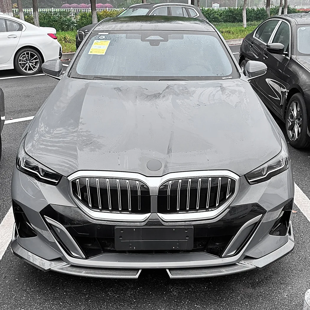 For BMW 5 Series I5 G60 G61 M Sport 2024 2025 Front Bumper Splitter Lip Gloos Black Diffuser Spoiler Guard Bodykits