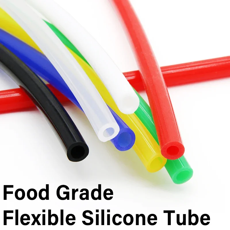 1/3/5M Flexible Silicone Tube ID 7 8 9 10mm Colorful Car motorcycle Nontoxic Soft Rubber Water Pipe Food Grade Hose