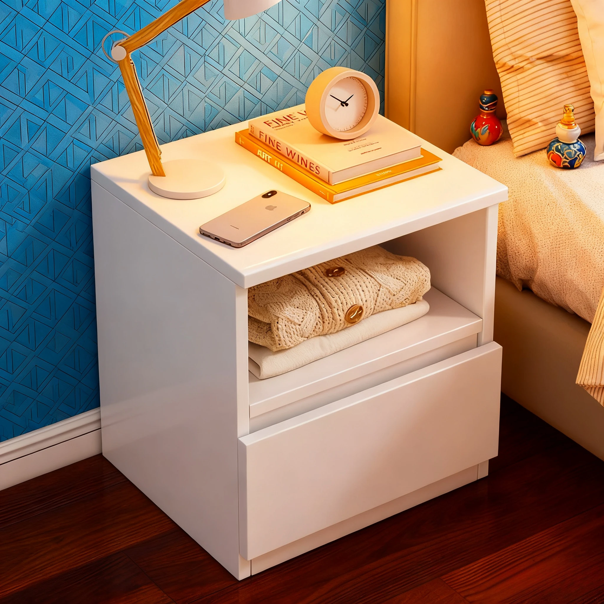 Dresser Shelf Cabine Drawerts Storage Books Tables White Drawers Drawert Mobile Szafka Per Blanca Da Letto Decor WWH100YH
