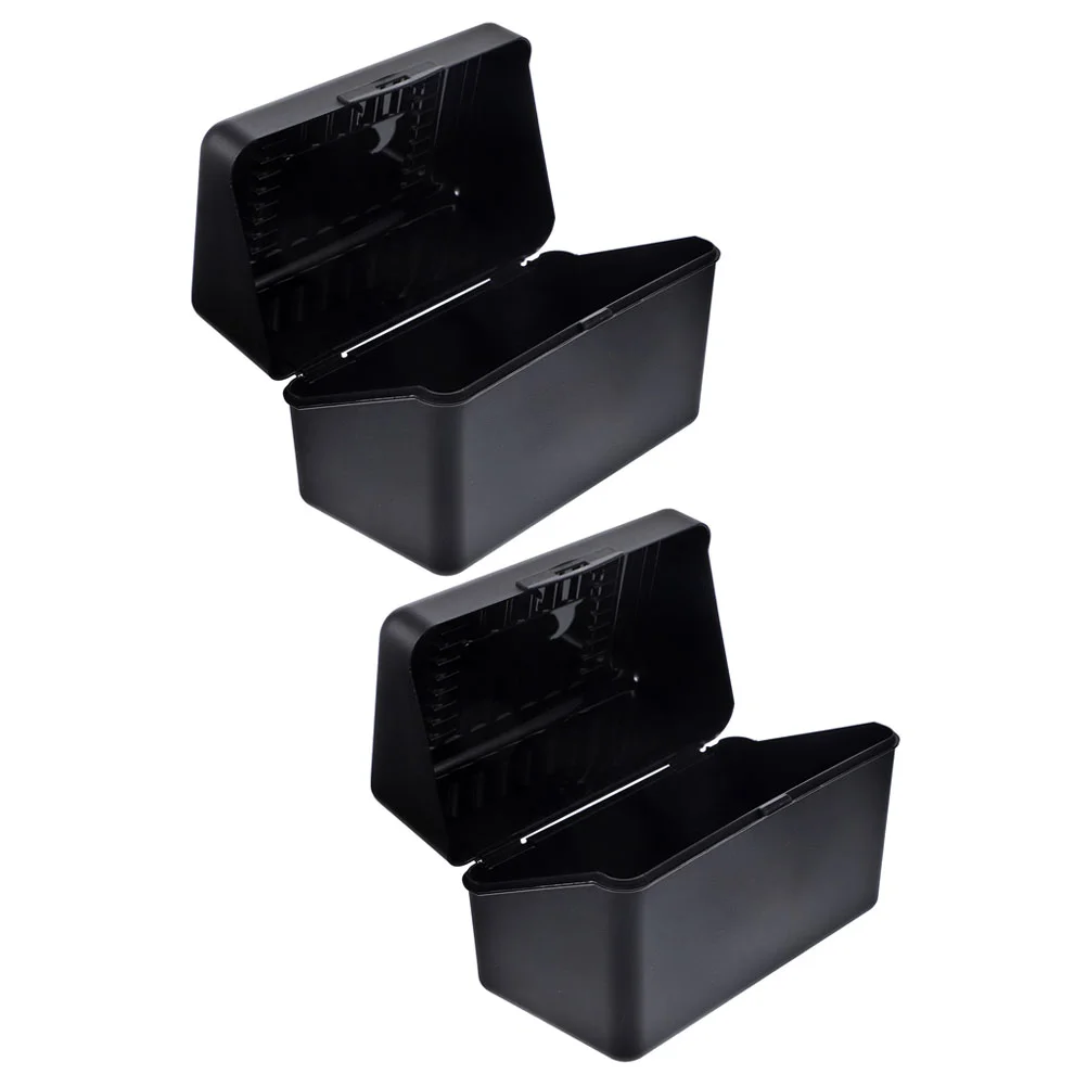 Soporte para tarjetas de visita, caja para tarjetas de índice, accesorio de oficina, ganizer de escritorio, soporte para notas, estuche de almacenamiento para tarjetas, caja portátil para tarjetas de oficina, 2 uds.