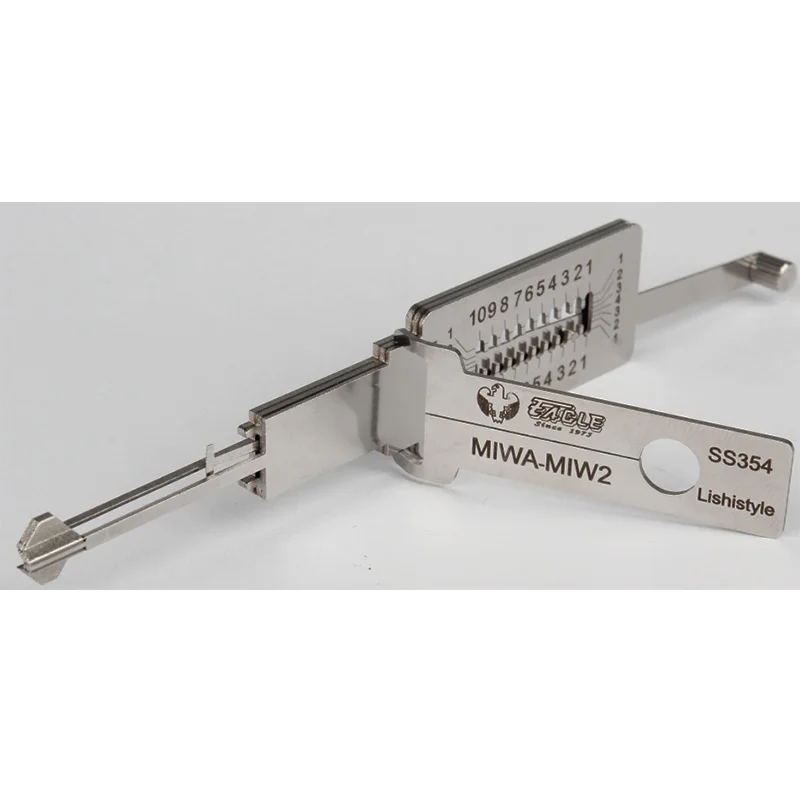 

LISHI Tools Civilian 2-IN-1 Tool SS354 Lishistyle MIWA-MIW2 Civil Pick Set Locksmith Tool
