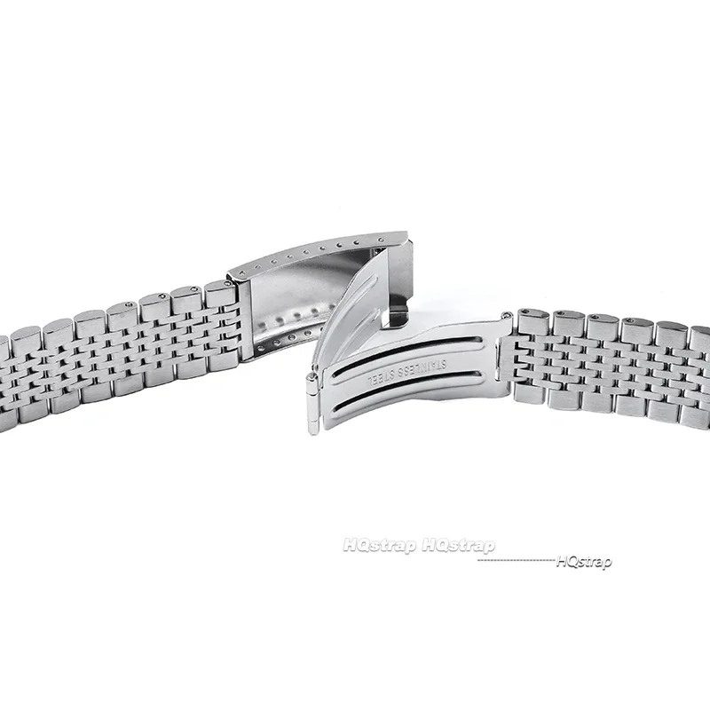 18mm 20mm 22mm Gebogenes Flachendes Edelstahl-Uhrenarmband Massives Metallarmband für Seiko für Rolex Poliert Matt Business 2026 – Detail 7