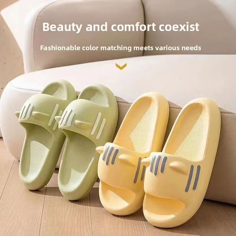 

2026 Women's Summer Cute Indoor Home Anti-slip Bathroom Bathing Soft Bottom Sandals Slippers One-Strap Slip-On Home Slippers