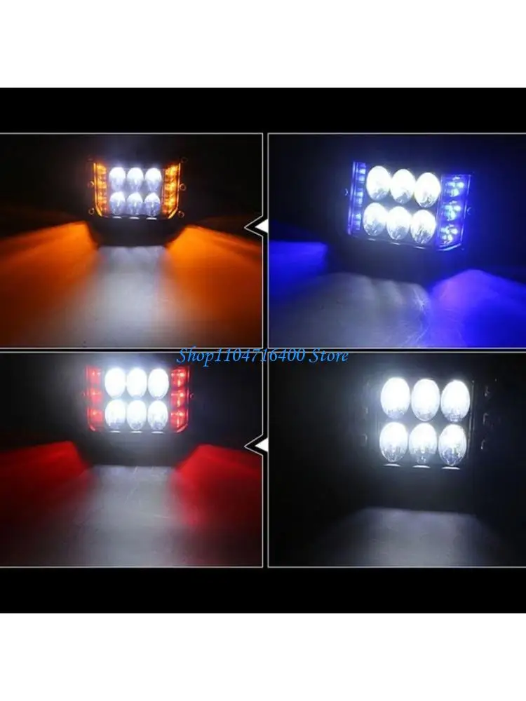 

y1gd 4" LED Work Light Bar Cube Side White Amber Lamp for SUV Car