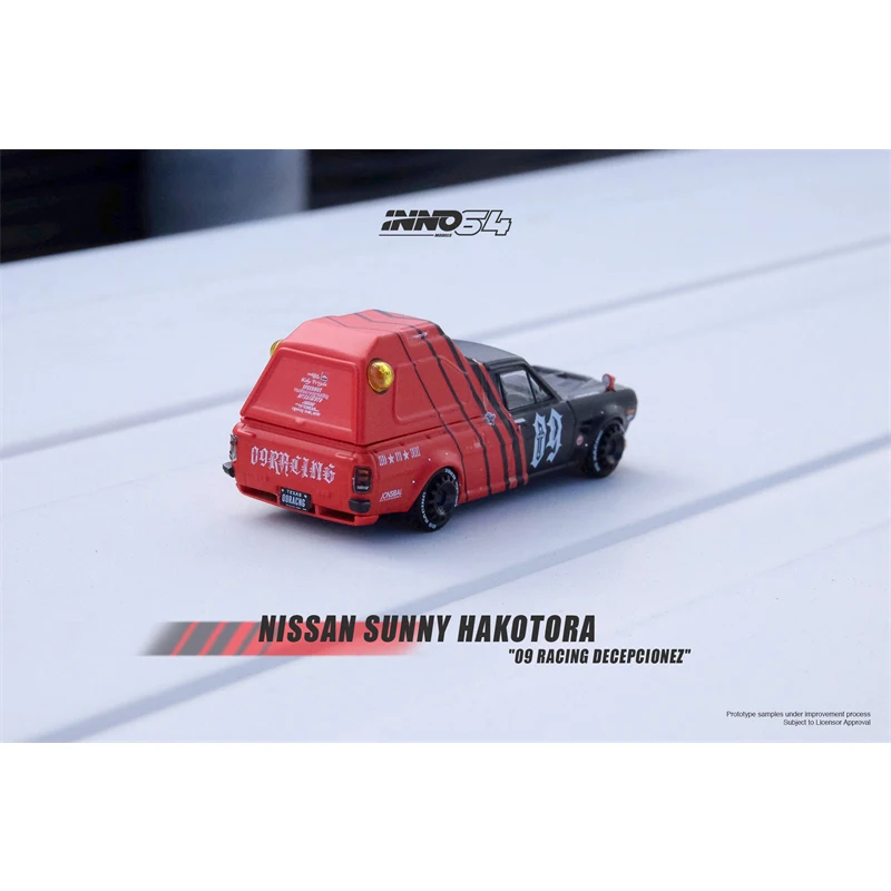 INNO In Stock 1:64 SUNNY HAKOTORA 09 RACING DECEPCIONEZ Key Chain Gift Included Alloy Diorama Car Model Miniature