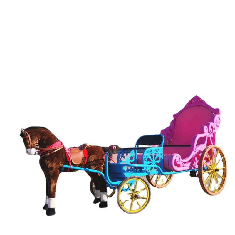 

Ice and land dual-purpose, princess simulated horse-drawn carriage, electric four-wheel