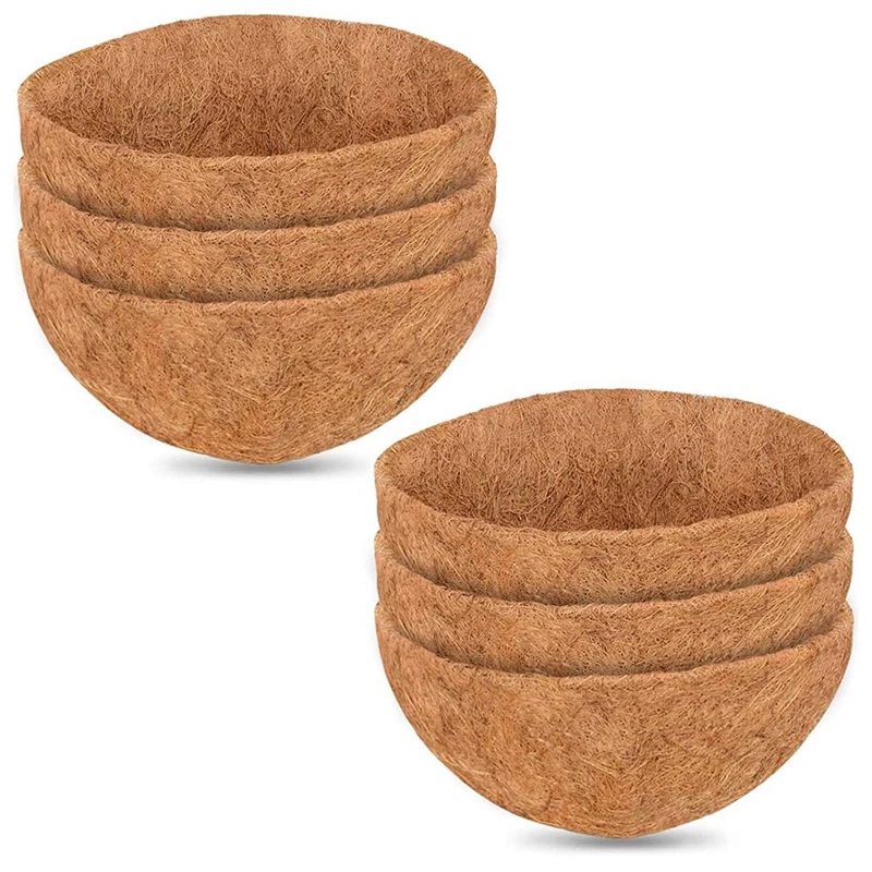 14 Inch Coconut Basket For Planters,Natural Coco Coir Basket Coco Replacement Liners For Hanging Basket Planters Flowers