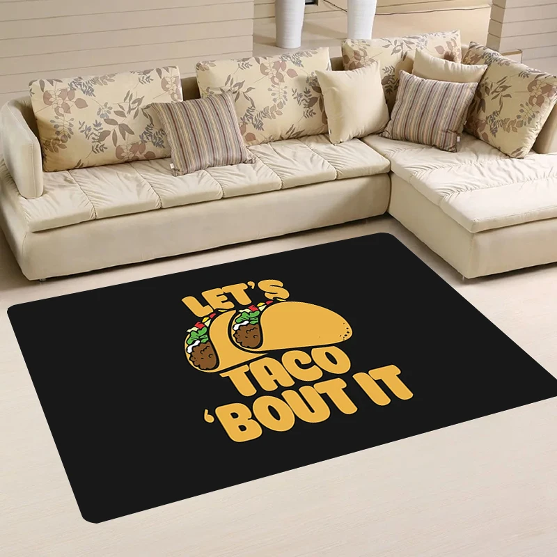 Rugs Interesting Pattern Taco Bath Mat Carpets Aesthetic Room Decoration Kitchen Carpet Home Doormat Entrance Door Balcony Foot