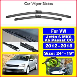 Wiper LHD Front Wiper Blades For VW Jetta 6 MK6 A6 Passat CC 2012 - 2018 Windshield Windscreen Window Brush 2016 2017 24