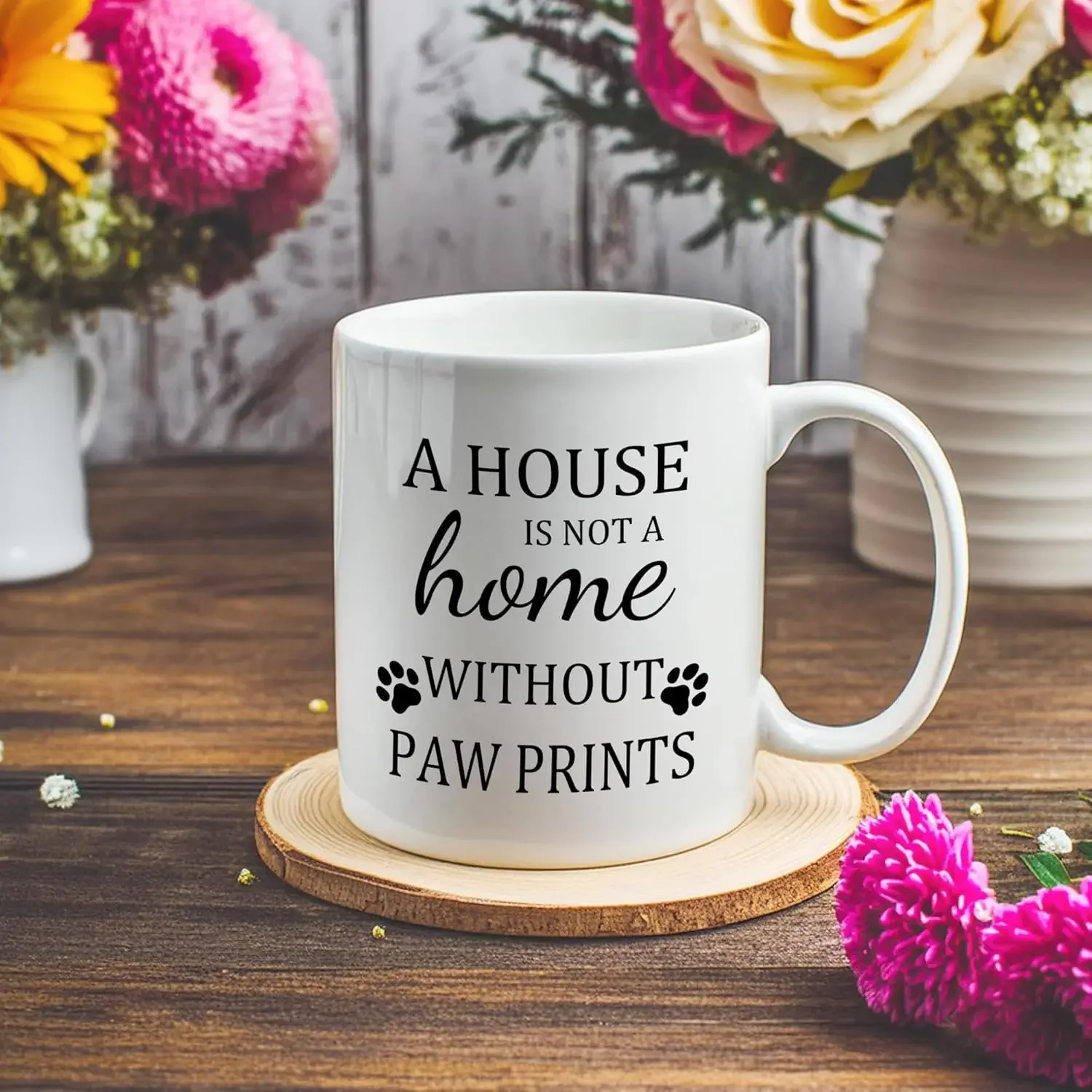 Owner Gifts Dog Gifts for Dog Loversa House is Not a Home Without Paw Prints Coffee Mug Cup for Dog Owners Women Men cup