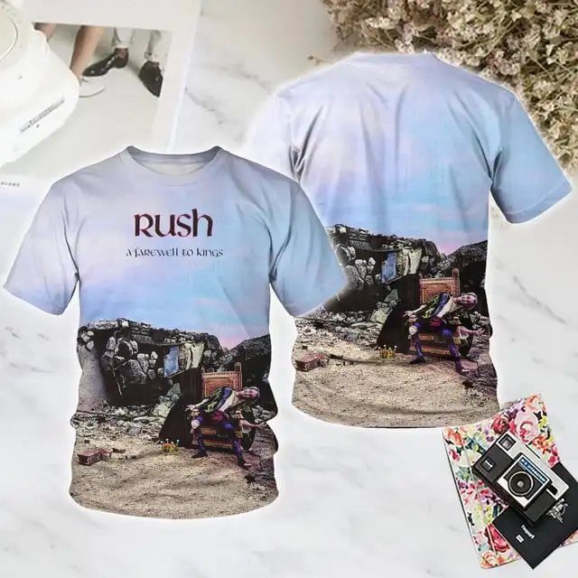 Popular Rock Rush 3D Print T-shirts Summer New Men Women Hip Hop Trend Short Sleeve TShirt Street Loose Casual Oversized Y2k Top