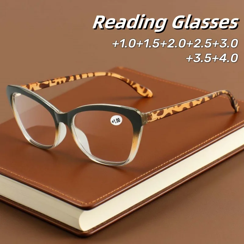 

Personalized and Avant-garde Large Framed Reading Glasses Unisex Elegant Comfortable Blue Light Blocking Eyeglasses +1.0 TO +4.0