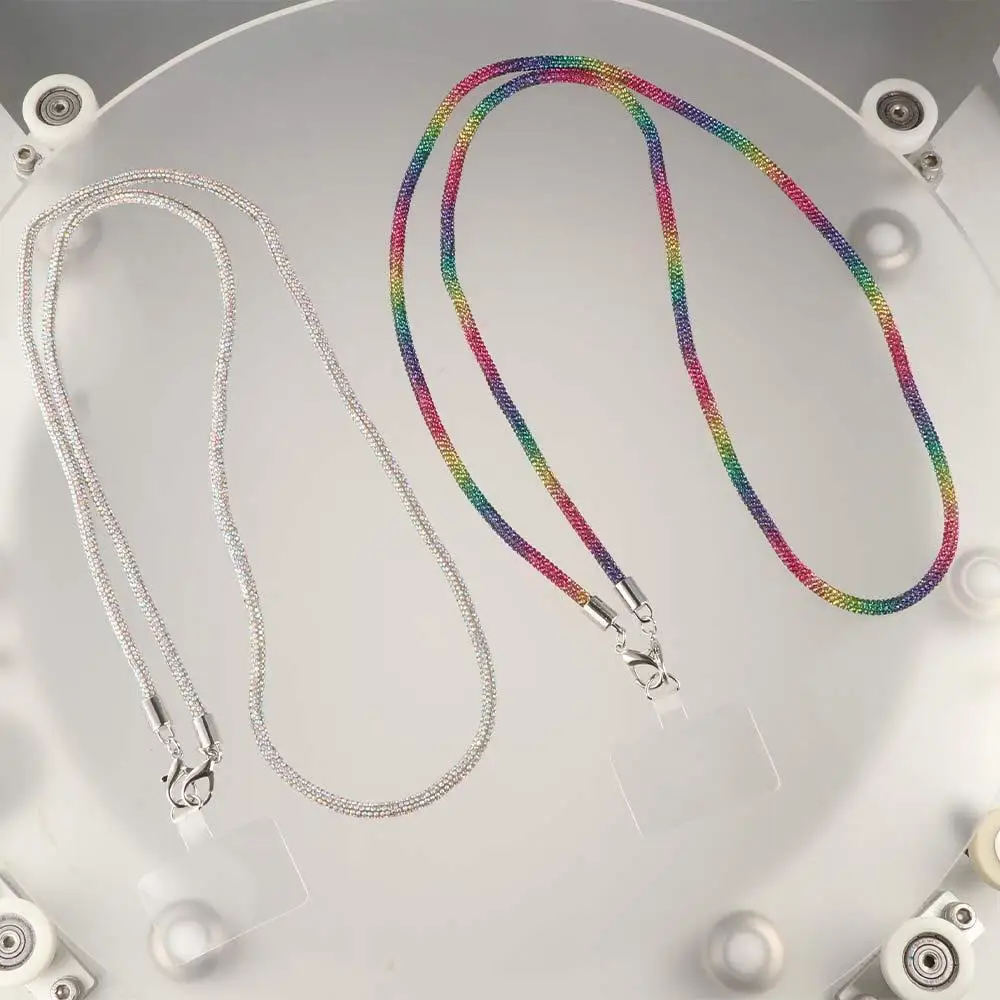 

Hanging Cord Glitter Rhinestone Phone Lanyard Long Style Crossbody Chain Mobile Phone Rope Bling Bling Anti Drop