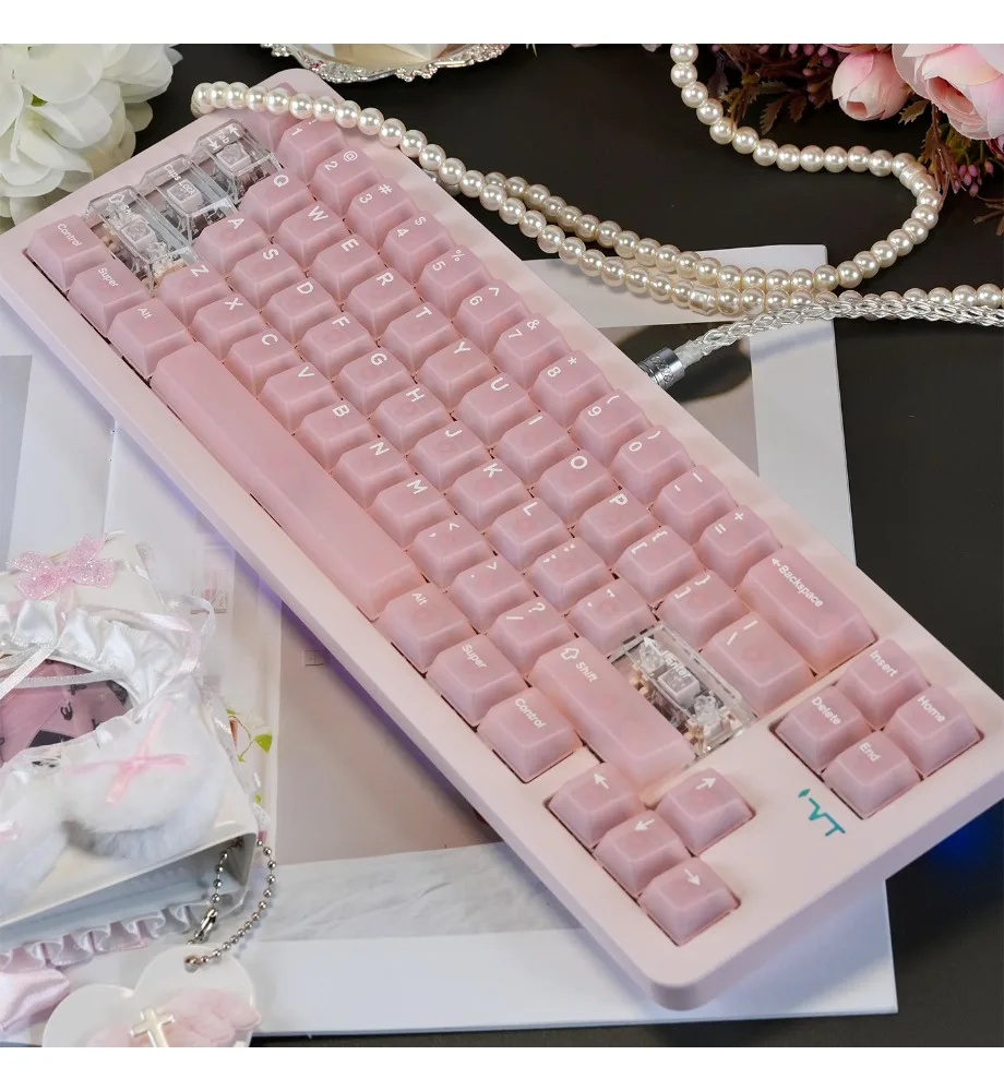13 PC fog-through mechanical keyboard keycaps black/white/burgundy/coffee/gray/pink Original 132 keys