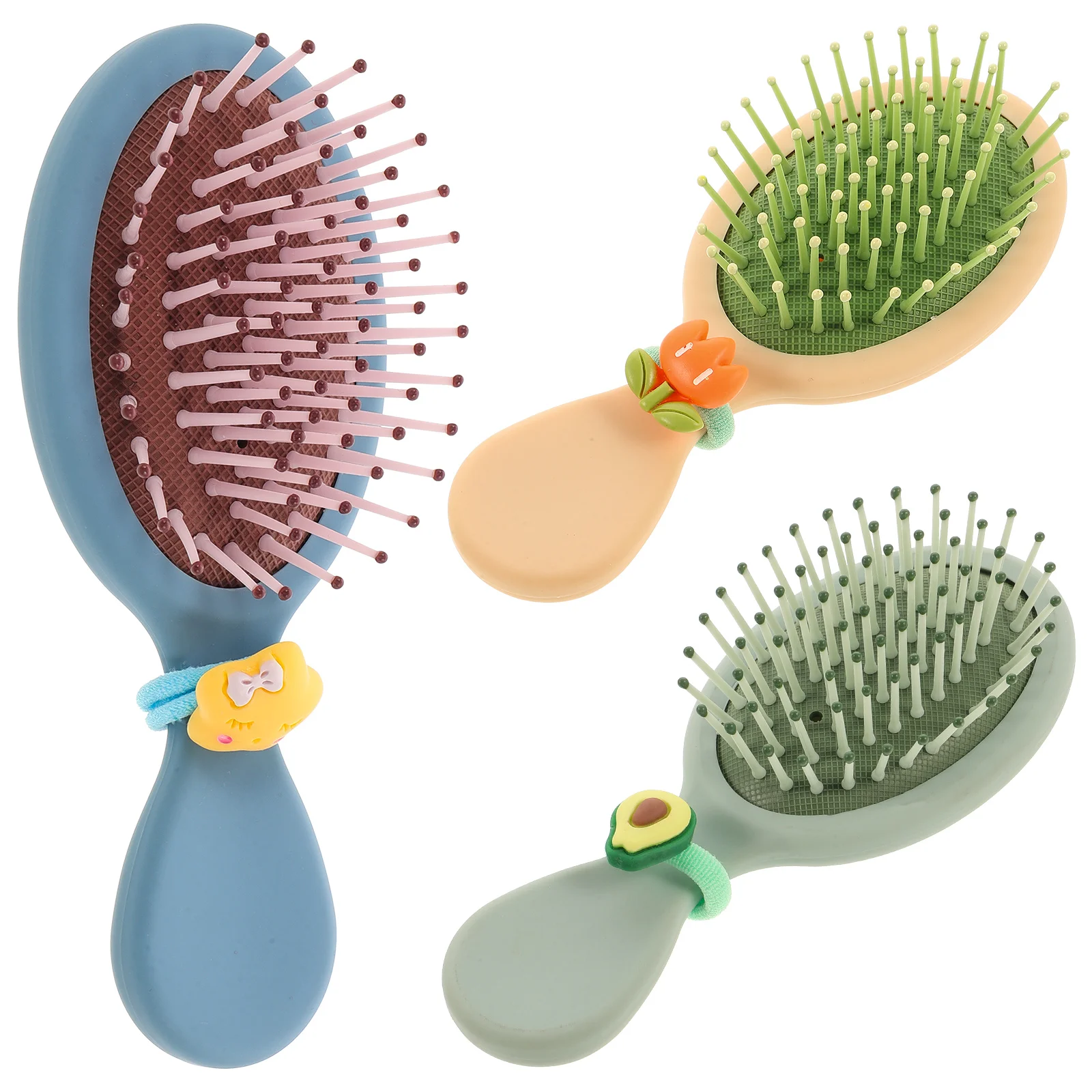 

3 Pcs Children's Comb Plastic Combs Anti-static Hairbrushes Cute Hairdressing Airbag Abs Scalp Massagers Kids for